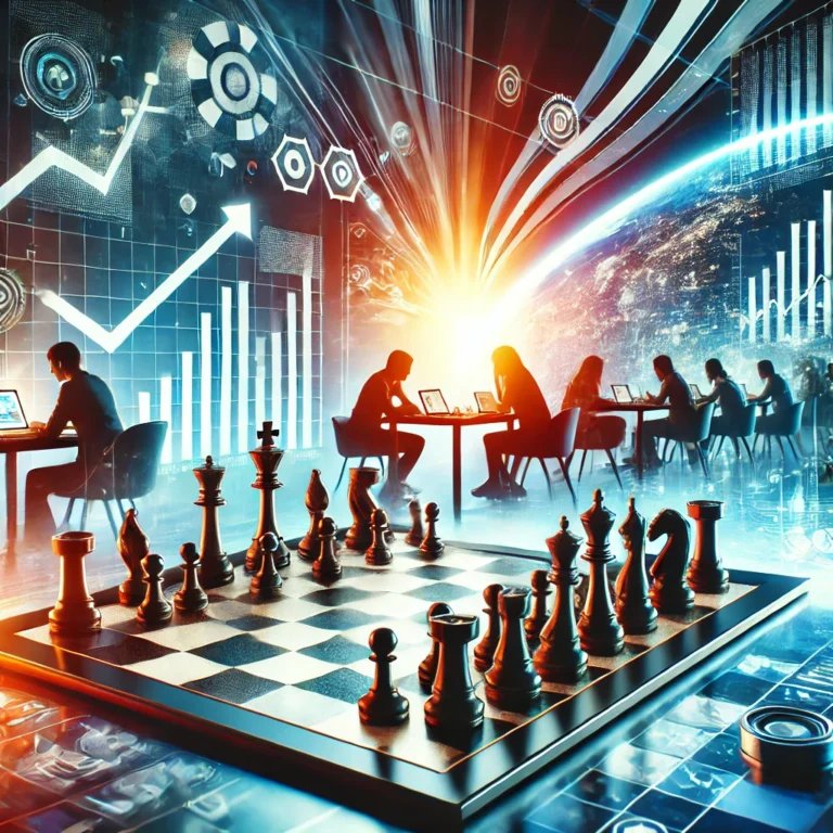 DALL·E 2024-08-29 15.32.48 - A modern and dynamic image representing the chess boom in the digital age