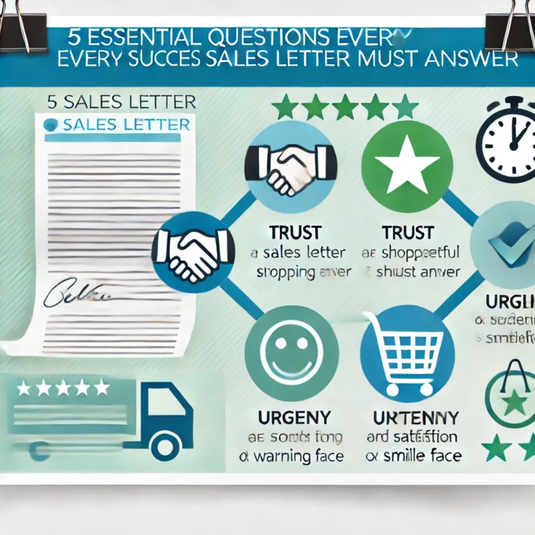 DALL·E 2024-10-03 11.59.25 - A visually appealing image for a blog article titled '5 Essential Questions Every Successful Sales Letter Must Answer'